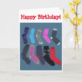 Odd Socks Birthday-kaart Kaart (Gele Bloem)