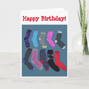 Odd Socks Birthday-kaart Kaart