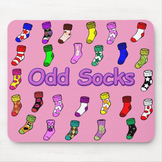 Odd Socks Mousepad Pink Muismat (Voorkant)
