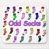 Odd Socks Mousepad White Muismat (Voorkant)