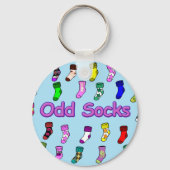 Odd Sokken Sleutelhanger blauw (Voorkant)