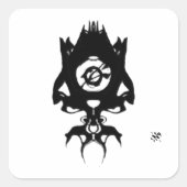 Odd squid sketch vierkante sticker (Voorkant)