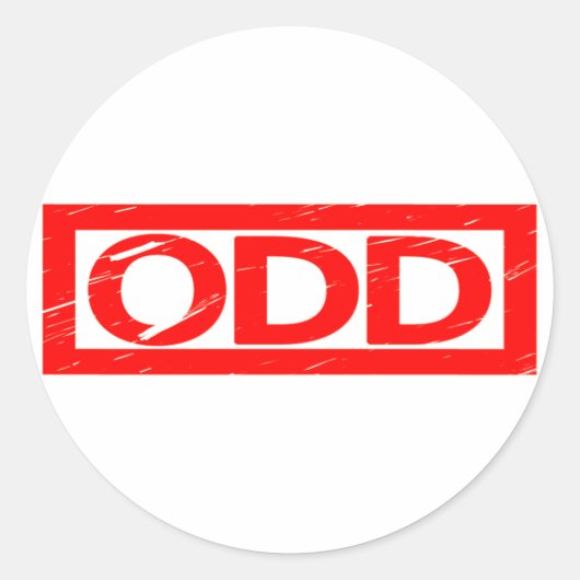 Odd Stamp Ronde Sticker (Voorkant)