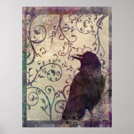 Odd Thoughts Surreal Waterverf Ink Stain Art Poster