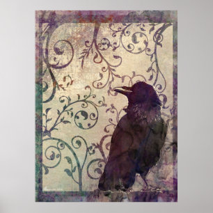 Odd Thoughts Surreal Waterverf Ink Stain Art Poster