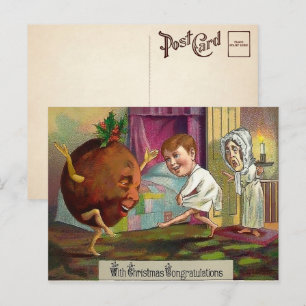 Odd Victoriaans Kerstfeest Gefeliciteerd Briefkaar Briefkaart