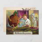 Odd Victoriaans Kerstfeest Gefeliciteerd Briefkaar Briefkaart (Voorkant / Achterkant)