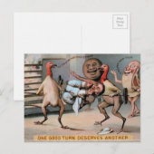 Odd Victoriaans kerstmis Briefkaart (Voorkant / Achterkant)