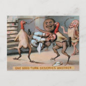 Odd Victoriaans kerstmis Briefkaart (Voorkant)