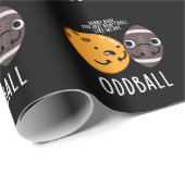 Oddball Funny Football Pun Dark BG Cadeaupapier (Rol Hoek)