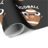 Oddball Funny Football Pun Dark BG Cadeaupapier (Rol Hoek)