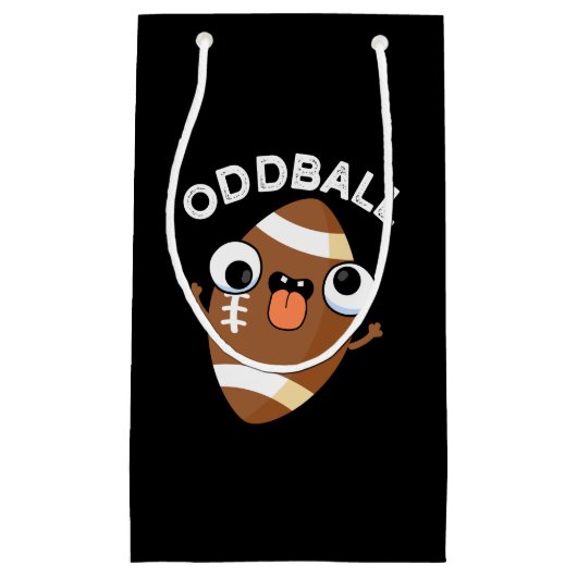 Oddball Funny Football Pun Dark BG Klein Cadeauzakje (Voorkant)