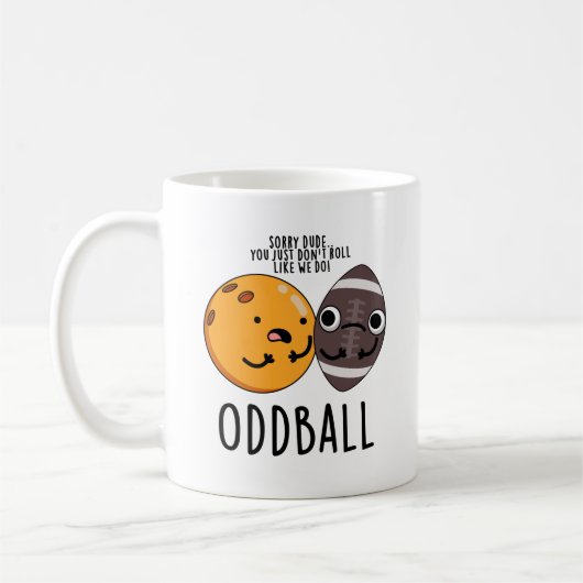 Oddball Funny Football Pun Koffiemok (Links)
