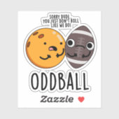 Oddball Funny Football Pun Sticker (Vel)