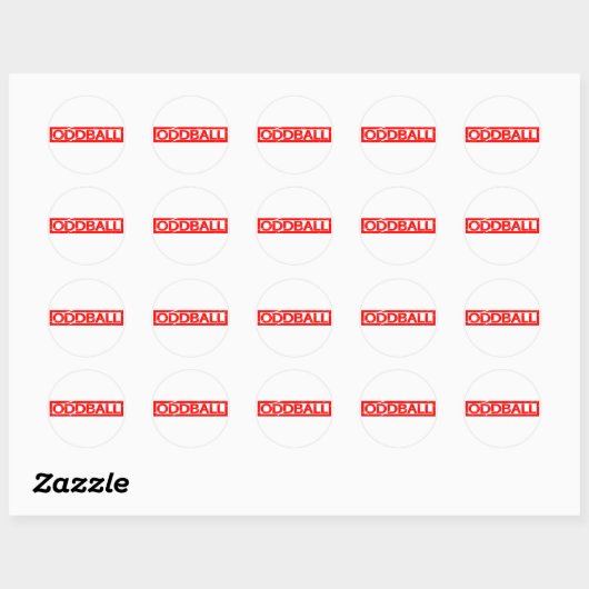 Oddball Stamp Ronde Sticker (Vel)