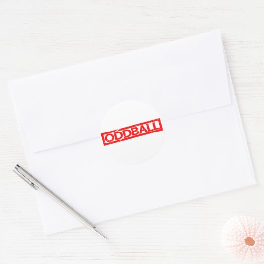 Oddball Stamp Ronde Sticker (Envelop)