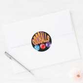 ODDBALLS - NAAM BOWLINGTEAM RONDE STICKER (Envelop)