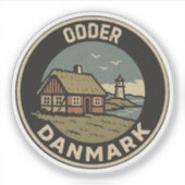Odder, Denemarken Danmark Sticker (Voorkant)