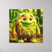 OddFriends beroemd gemaakt door Gooey Green Monste Canvas Afdruk (Voorkant)