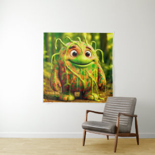 OddFriends beroemd gemaakt door Gooey Green Monste Wandkleed