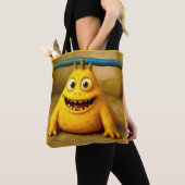 OddFriends beroemd gemaakt door Happy Yellow Monst Tote Bag (Dichtbij)