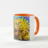 OddFriends Kleurrijke Monster Mok – Creepy Schatti (Voorkant rechts)