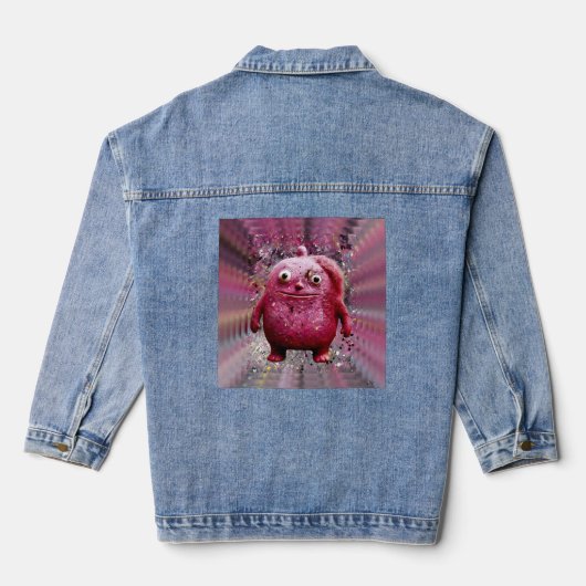 OddFriends - Roze grillige schepsel Poster Denim Jacket (Achterkant)