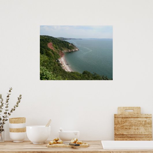 Oddicombe Bay, Torquay, Engeland Poster (Keuken)