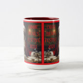 Oddie Beau's Feestelijke 2024 - Limited Edition Tweekleurige Koffiemok (Center)