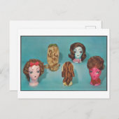  Oddity Mannequin hoofden met pruiken Briefkaart (Voorkant / Achterkant)