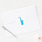 oddRex saxofone Ronde Sticker (Envelop)