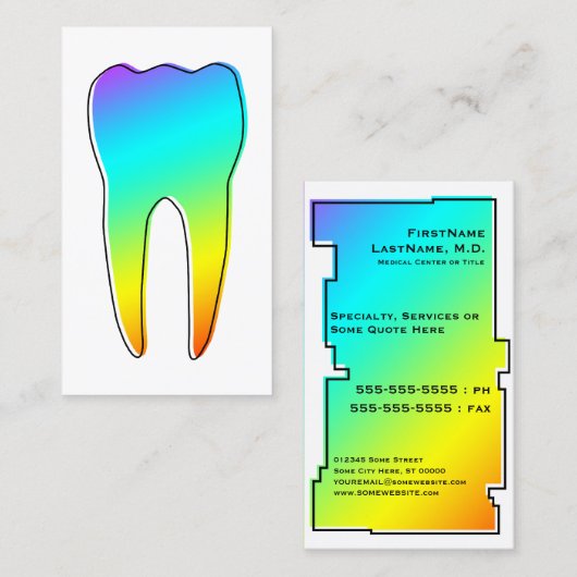 oddRex-tandheelkunde Visitekaartje (Voorkant / Achterkant)