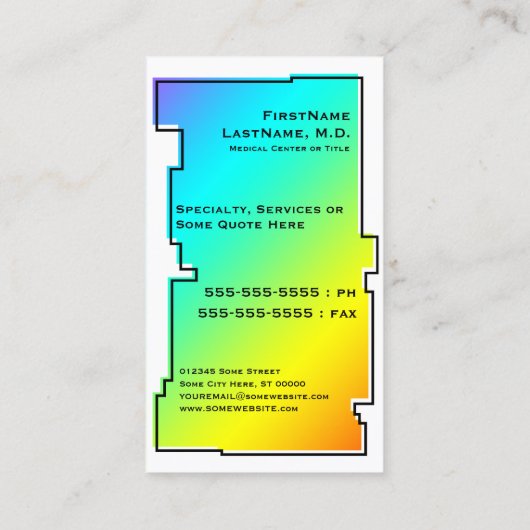 oddRex-tandheelkunde Visitekaartje (Achterkant)