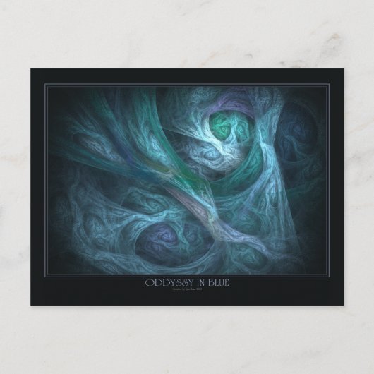 Oddyssy in blauw Briefkaart (Voorkant)