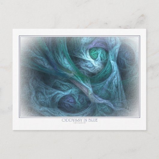 Oddyssy in blauw Briefkaart (Voorkant)