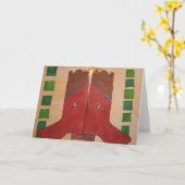 Ode aan Bakersfield - krijt en inkt pen Kaart (Gele Bloem)