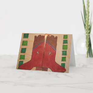 Ode aan Bakersfield - krijt en inkt pen Kaart