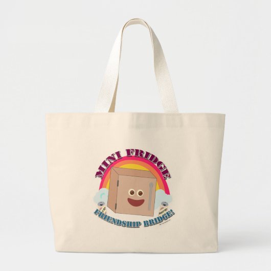 Ode aan de Cartoon van de Mini Fridge Funny Colleg Grote Tote Bag (Voorkant)