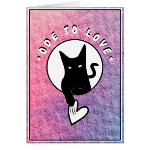 Ode aan de liefde Cat Wenskaart - Adiela Akoo