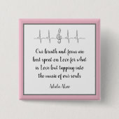 Ode aan de liefdesknop door dichter Adiela Akoo Vierkante Button 5,1 Cm (Voorkant)