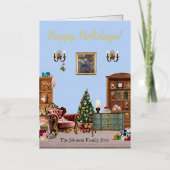 Ode aan de Notenkraker Ballet Blauw Folie Wenskaart (Voorkant)