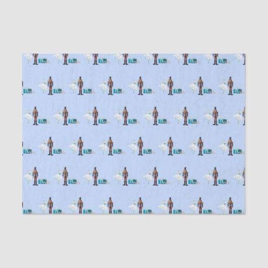 Ode aan de Notenkraker Ballet Blauw Tissuepapier (Voorkant)