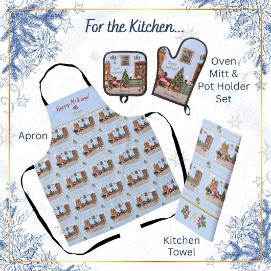 Ode aan de Notenkraker Blue Scene Blue Accent Schort