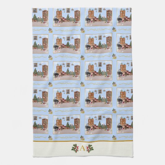 Ode aan de Notenkraker Blue Scene Ivory Accent Theedoek (Verticaal)