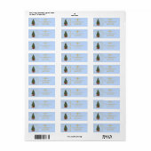Ode aan de Notenkrakerboom Blauwe Adreslabel Etiket (Full Sheet)