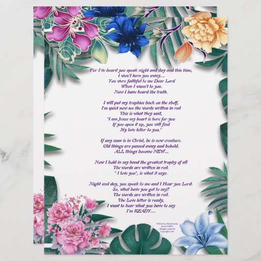 Ode aan een gepersonaliseerd papier voor het schri (Voorkant / Achterkant)