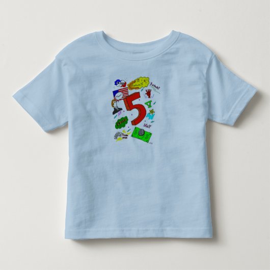 Ode aan Five Toddler Ringer T-Shirt (Voorkant)