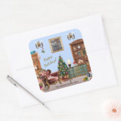 Ode aan het Notenkraker Ballet Blauw Vierkante Sticker (Envelop)
