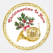 Ode aan het Notenkrakerballet Franse Hoorn Ronde Sticker (Voorkant)