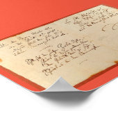 Ode aan Joy (Schiller - met autografie bestuurd sc Poster (Hoek)